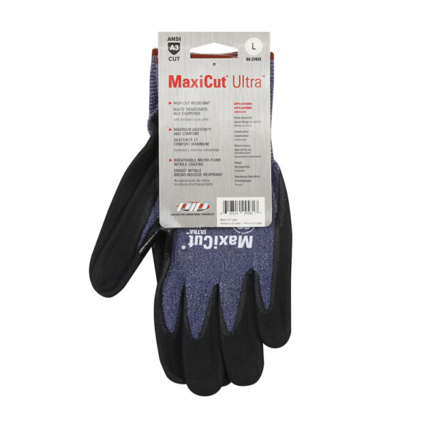 Seamless Knit Engineered Yarn Glove with Premium Nitrile Coated MicroFoam Grip on Palm & Fingers - Tagged