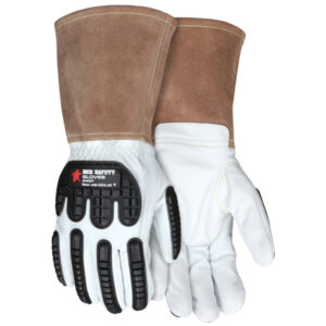 Leather Welding Work Gloves TPR Back
