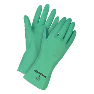 Unlined Green Nitrile Gloves