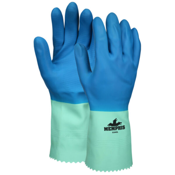 Flock Lined Nitrile Latex Gloves