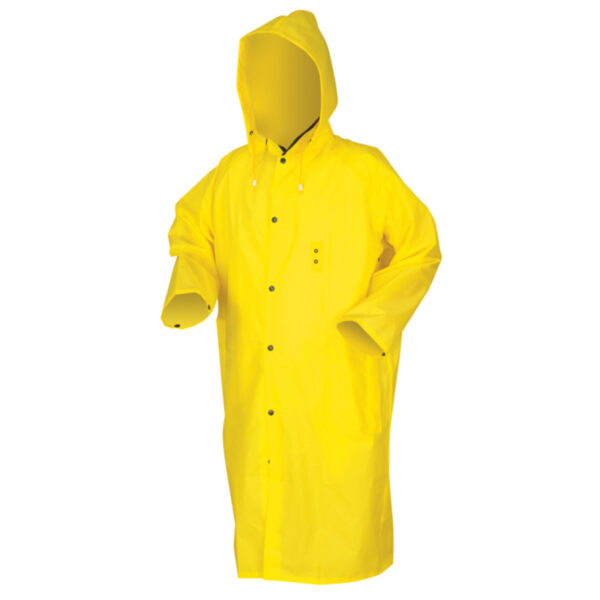 Yellow Waterproof PU Nylon Rain Coats