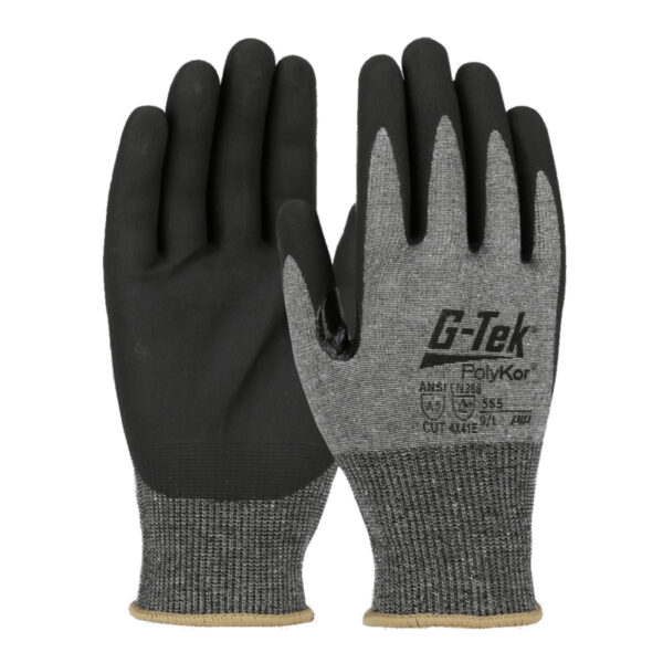 Seamless Knit PolyKor® Blended Glove with Nitrile Coated Foam Grip on Palm & Fingers - Touchscreen Compatible