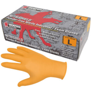 Nitrile Disposable Orange Gloves