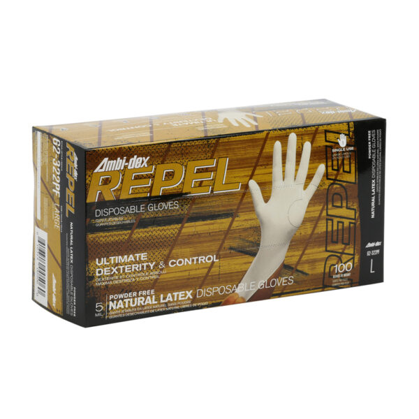 Disposable Latex Glove, Powder Free with Textured Grip - 5 mil