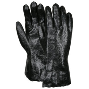 Black PVC Work Gloves