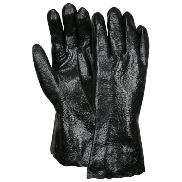 Black PVC Work Gloves