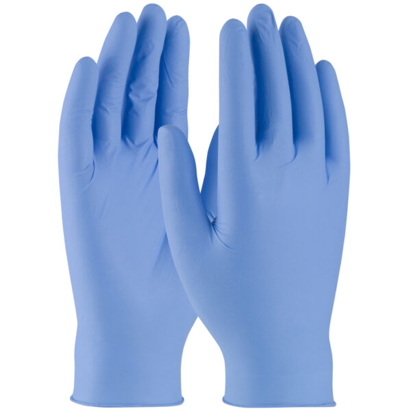 Disposable Nitrile Glove. Powder Free with Finger Textured Grip -3 mil