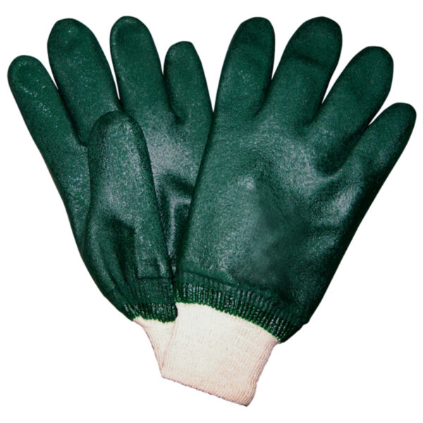 Green PVC Coated Work Gloves