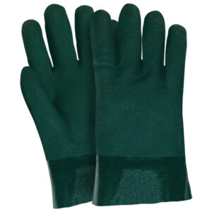 Green PVC Coated Work Gloves