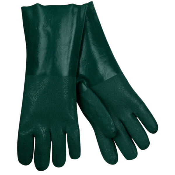 Green PVC Coated Work Gloves