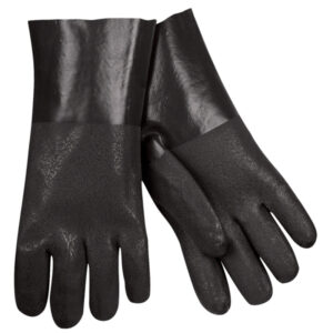 Black PVC Work Gloves