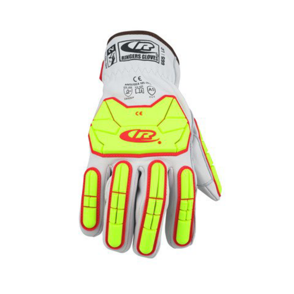 Premium leather work gloves with TPR impact protection, delivering advanced hand safety