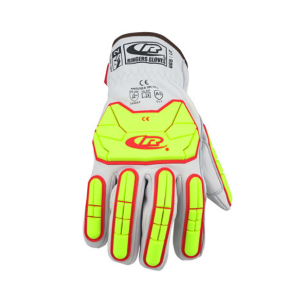 Premium leather work gloves with TPR impact protection, delivering advanced hand safety