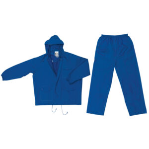 2 Piece Blue Waterproof PVC Rain Suit