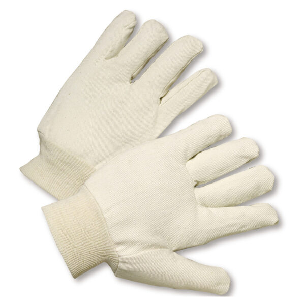 Reversible Polyester/Cotton Canvas Single Palm Glove - Knit Wrist