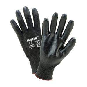 Seamless Knit Polykor Blended Glove with Polyurethane Coated Flat Grip on Palm & Fingers - DISCONTINUED