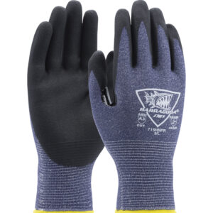 Seamless Knit Polykor Blended Glove with Nitrile Coated Foam Grip on Palm & Fingers