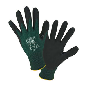 Seamless Knit Polykor Blended Glove with Nitrile Coated Foam Grip on Palm & Fingers