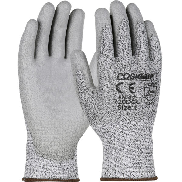 Lightweight, Polykor Blend with Polyurethane palm and finger flat grip coating - Vend-Ready