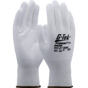 Seamless Knit Polykor Blended Glove with Polyurethane Coated Smooth Grip on Palm & Fingers