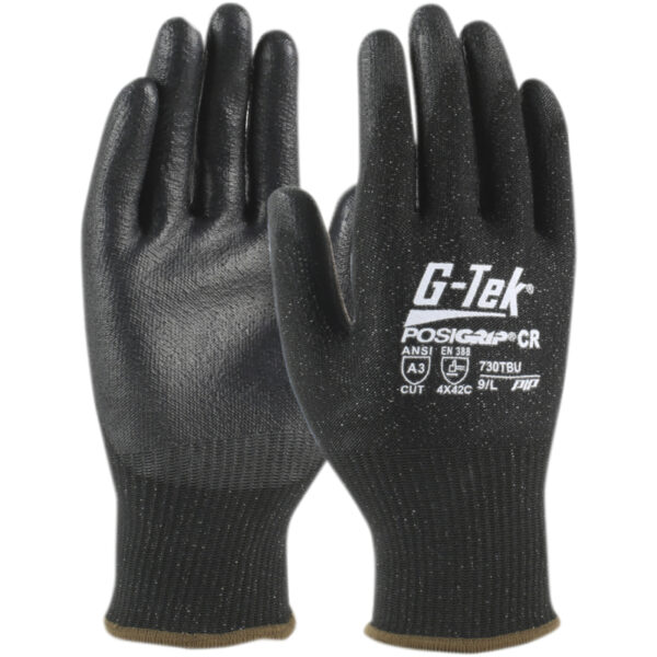 Seamless Knit Polykor Blended Glove with Polyurethane Coated Flat Grip on Palm & Fingers - DISCONTINUED