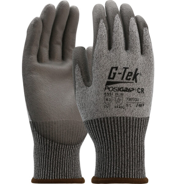 Seamless Knit PolyKor® Blended Glove with Polyurethane Coated Flat Grip on Palm & Fingers