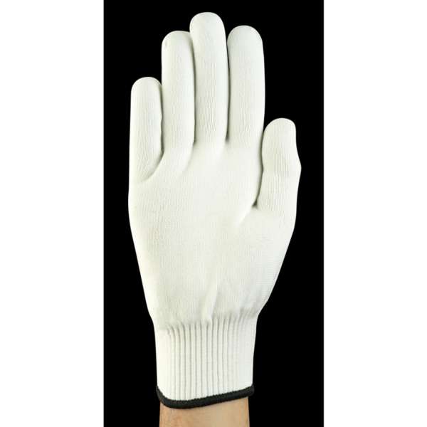 Low lint glove with good breathability and comfort