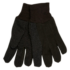 Dotted Brown Jersey Work Gloves