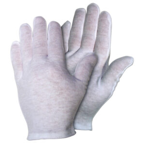 White Inspectors Lisle Cotton Gloves