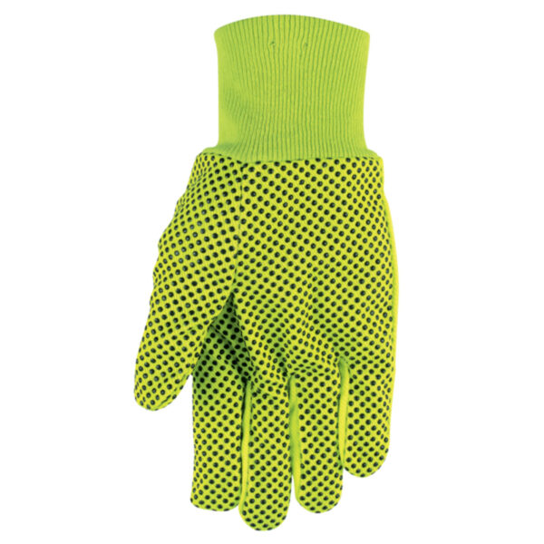 Dotted Cotton Canvas Yellow Work Gloves