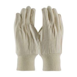 Premium Grade Cotton Canvas Single Palm Glove - Knit Wrist