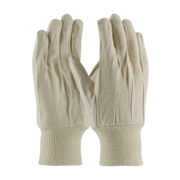 Premium Grade Cotton Canvas Single Palm Glove - Knit Wrist