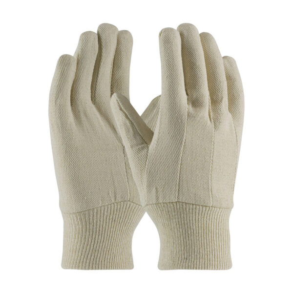 Economy Grade Cotton/Polyester Canvas Single Palm Glove - Knit Wrist - Ladies