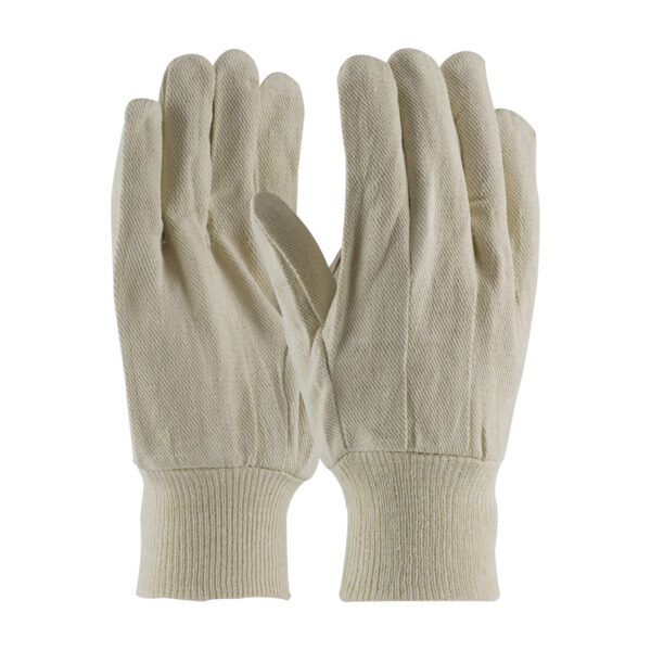 Economy Grade Cotton/Polyester Canvas Single Palm Glove - Knit Wrist