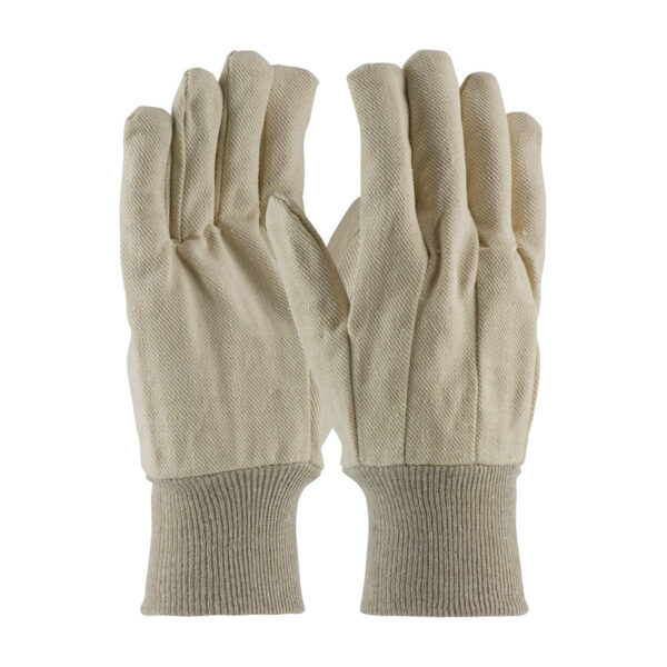 Premium Grade Cotton Canvas Single Palm Glove - Knit Wrist