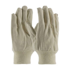 Economy Grade Cotton/Polyester Canvas Single Palm Glove - Knit Wrist