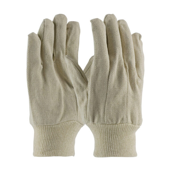 Economy Grade Cotton/Polyester Canvas Single Palm Glove - Knit Wrist