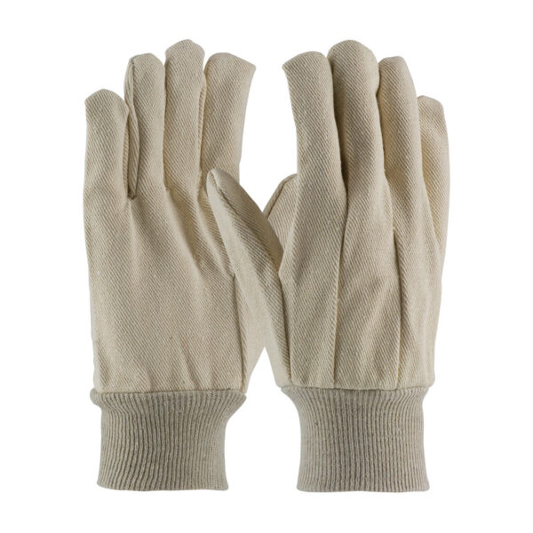 Premium Grade Cotton Canvas Single Palm Glove - Knit Wrist