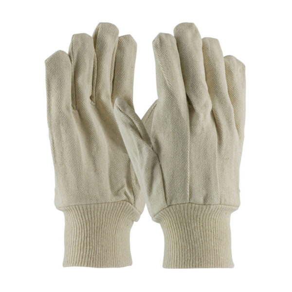 Economy Grade Cotton/Polyester Canvas Single Palm Glove - Knit Wrist