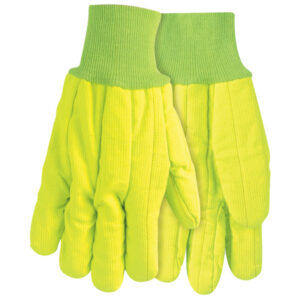 Yellow Corded Double Palm Work Gloves