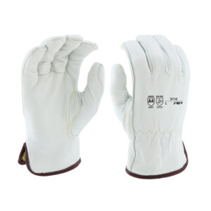 Economy Top Grain Sheepskin Leather Drivers Glove with Aramid Blended Lining - Keystone Thumb