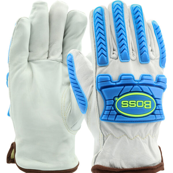 Top Grain Sheepskin Leather Drivers Glove with Impact Protection and Aramid Blend Lining