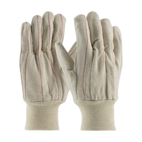 Cotton Canvas Double Palm Glove with Nap-In Finish - Knit Wrist