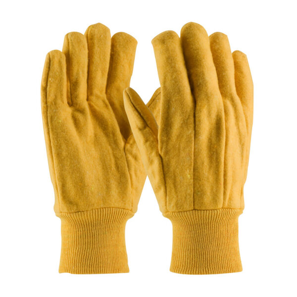 Economy Grade Chore Glove with Single Layer Palm, Single Layer Back and Nap-Out Finish - Knit Wrist
