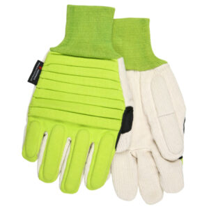 Double Palm Work Gloves Foam Padded Back
