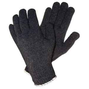 Black Cotton String Knit Work Gloves