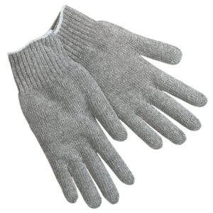 Gray String Knit Cotton Work Gloves