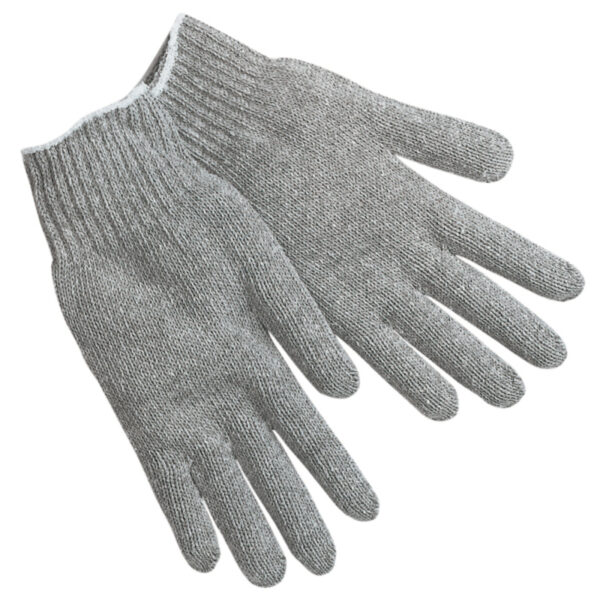Gray String Knit Cotton Work Gloves