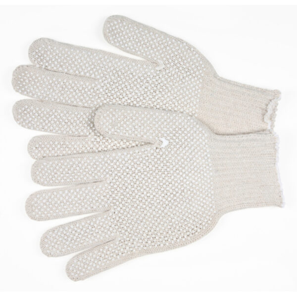 Dotted Cotton String Knit Work Gloves