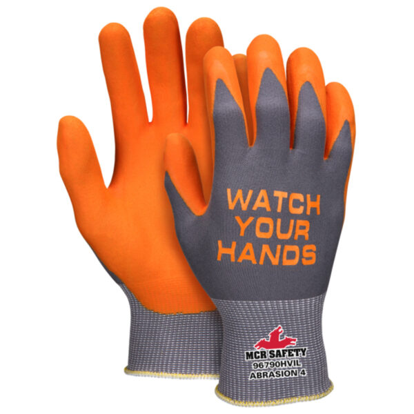 96790HVI -Hi-Vis Palm Nitrile Coated Work Glove